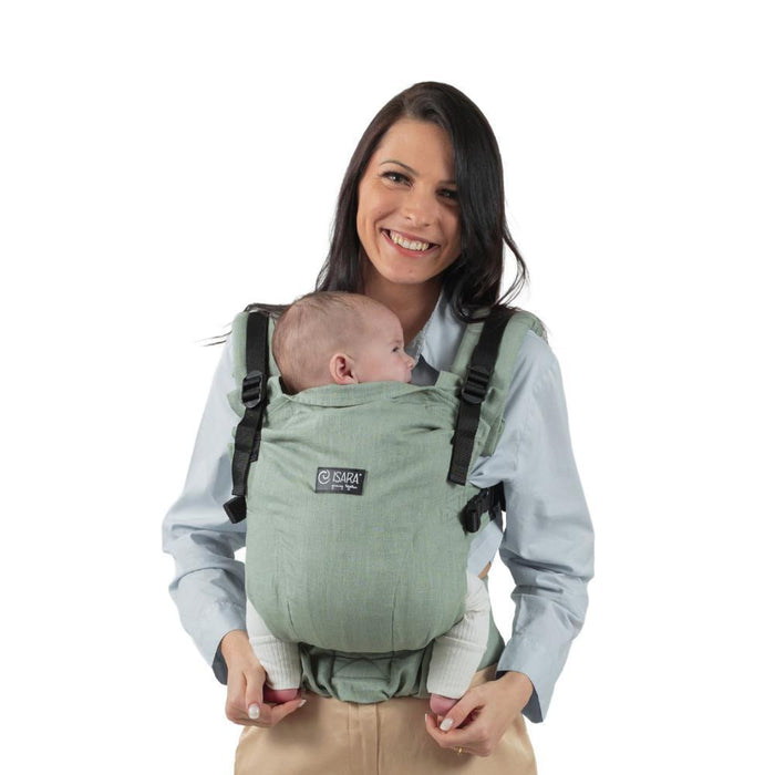 Marsúpio/Porta-Bebés Isara The One Linen Sage Green