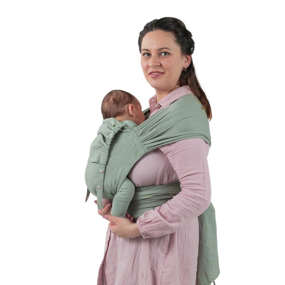Marsúpio/Porta-Bebés Isara QuickTie Linen Sage Green