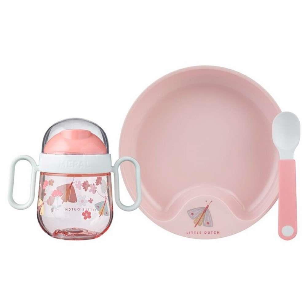 Set de comida para bebé Flores y Mariposas
