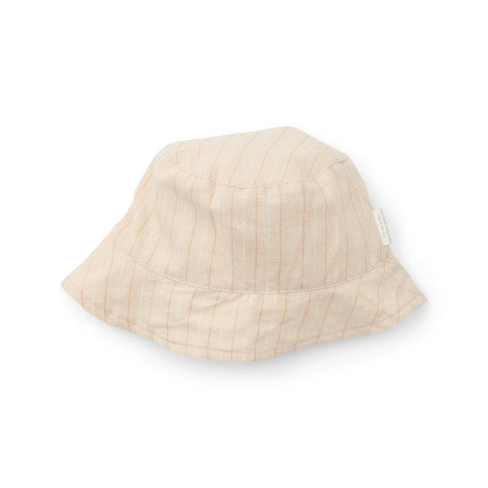 Chapéu de Sol Little Dutch Sand Stripes/Bege Reversível T1 9-18m