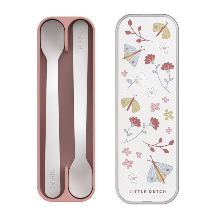 2 Colheres com Pega Longa com Caixa Little Dutch Flowers & Butterflies