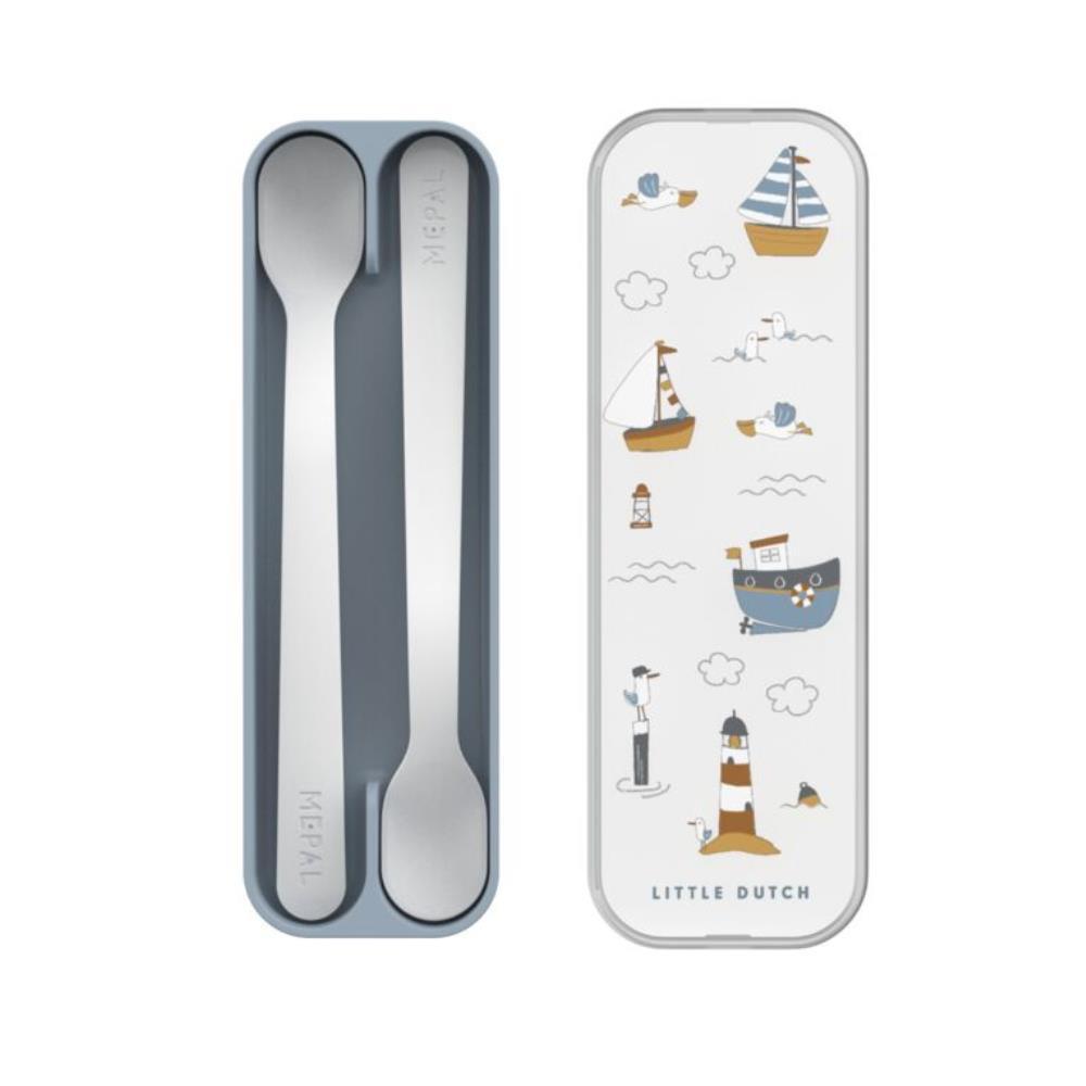 2 cucharas con mangos largos y caja, Little Dutch Sailors Bay