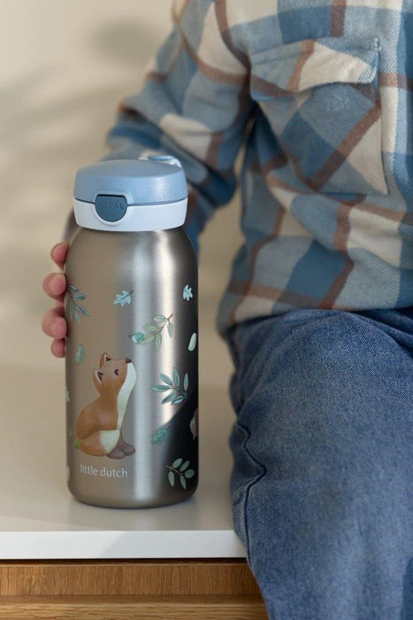 Garrafa em Inox com Tampa Flip Mepal x Little Dutch Forest Friends 600ml