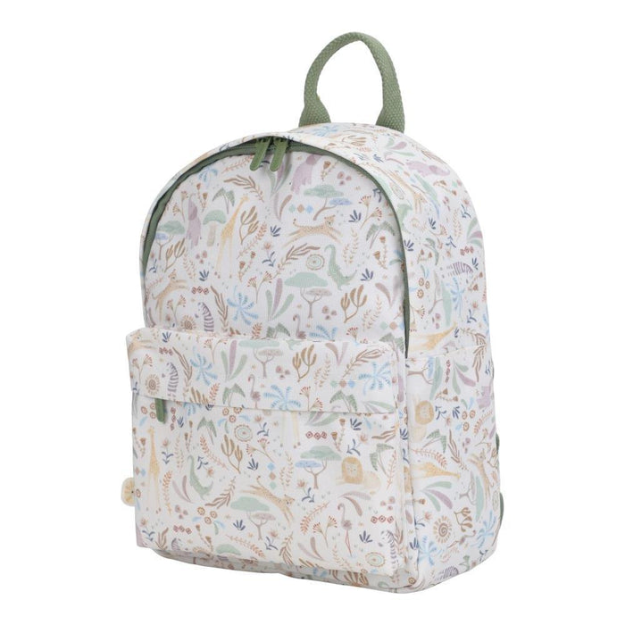 Mochila Little Dutch Safari Friends Branco 29cm
