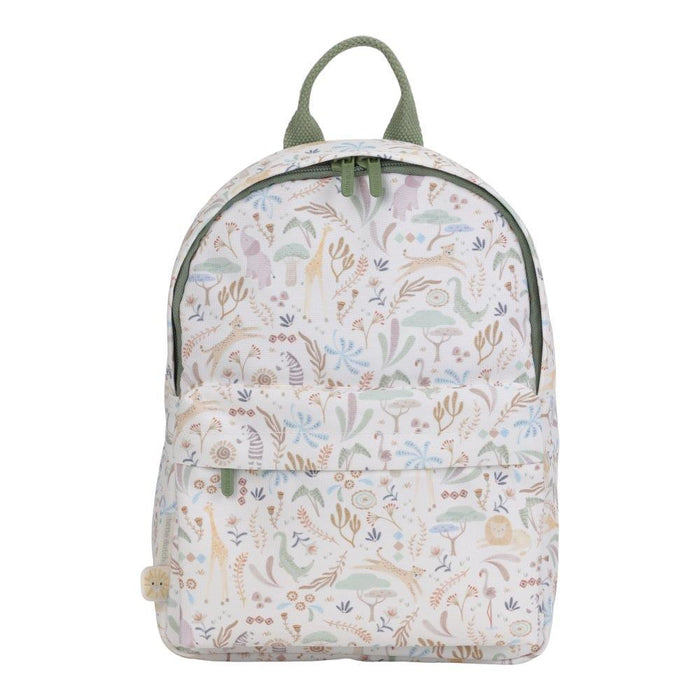 Mochila Little Dutch Safari Friends Branco 29cm