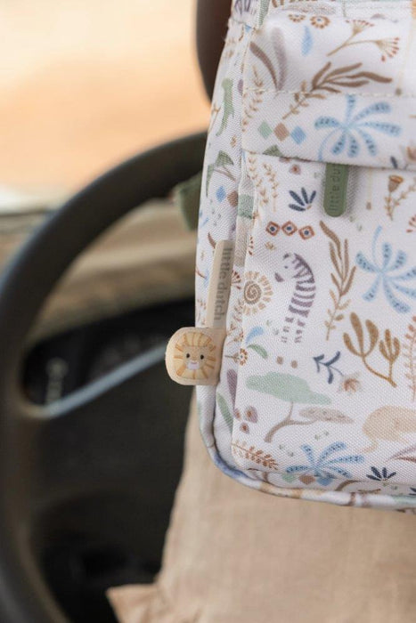 Mochila Little Dutch Safari Friends Branco 29cm