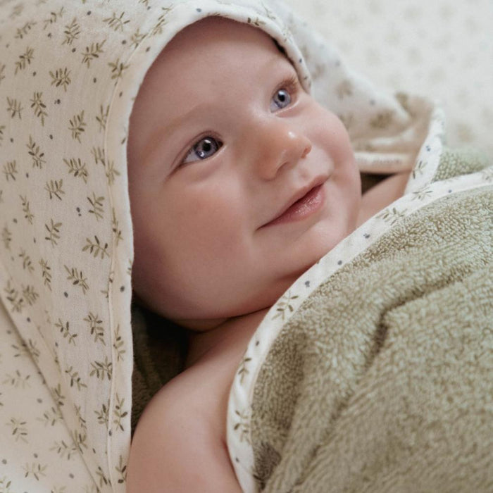 Toalha de Banho com Capuz Little Dutch Blueberry Leaves 75x75cm