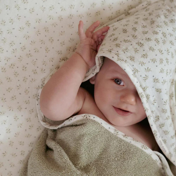 Toalha de Banho com Capuz Little Dutch Blueberry Leaves 75x75cm