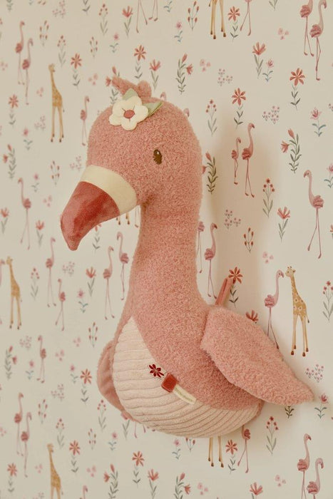 Peluche para Decoração de Parede Little Dutch Flamingo Safari Friends