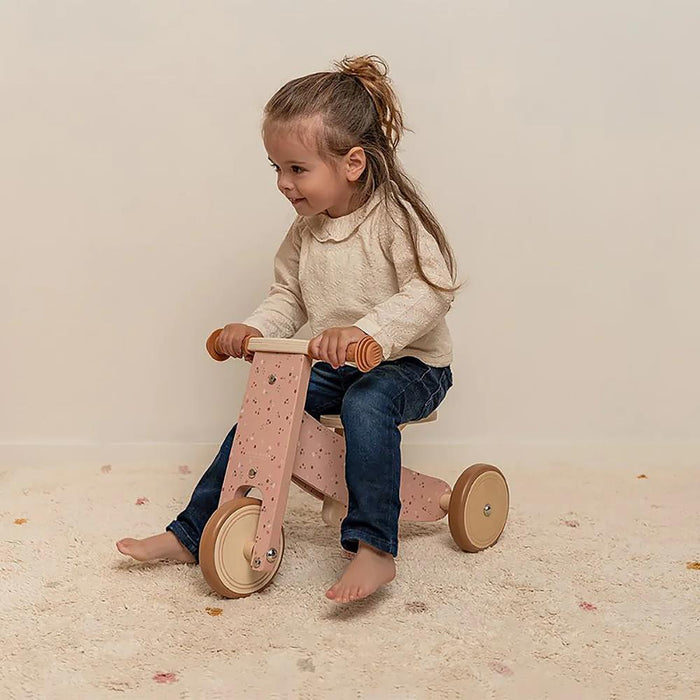 Pink Wooden Tricycle