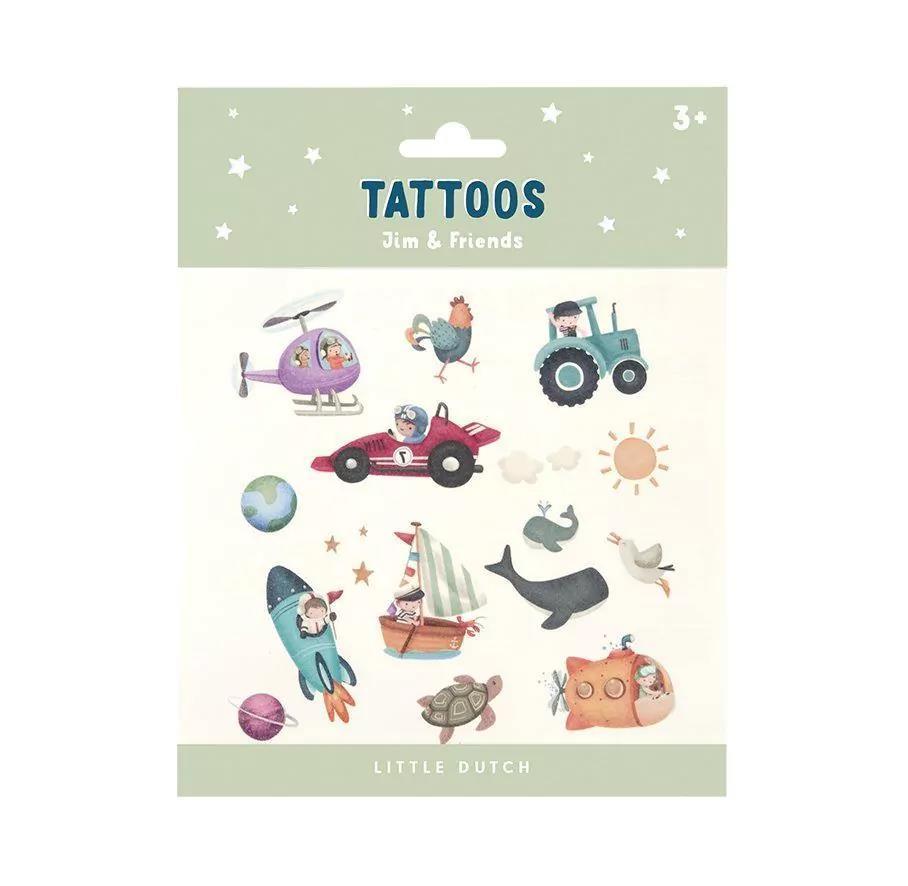 Tatuagens Temporárias Little Dutch Jim & Friends
