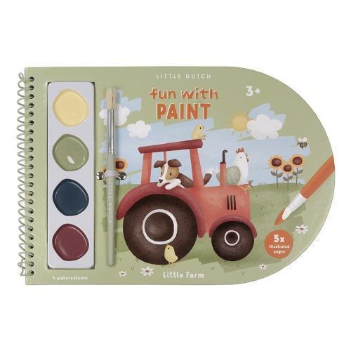 Livro para Colorir com 4 Aguarelas Little Dutch Little Farm