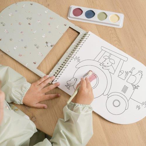 Libro para colorear con 4 acuarelas de Little Farm