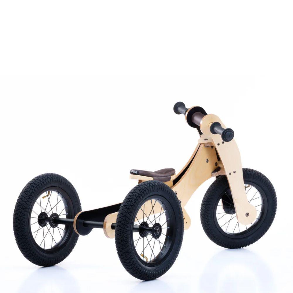 Triciclo/Bicicleta de Equilíbrio 4 em 1 Try Bike Wood Brown