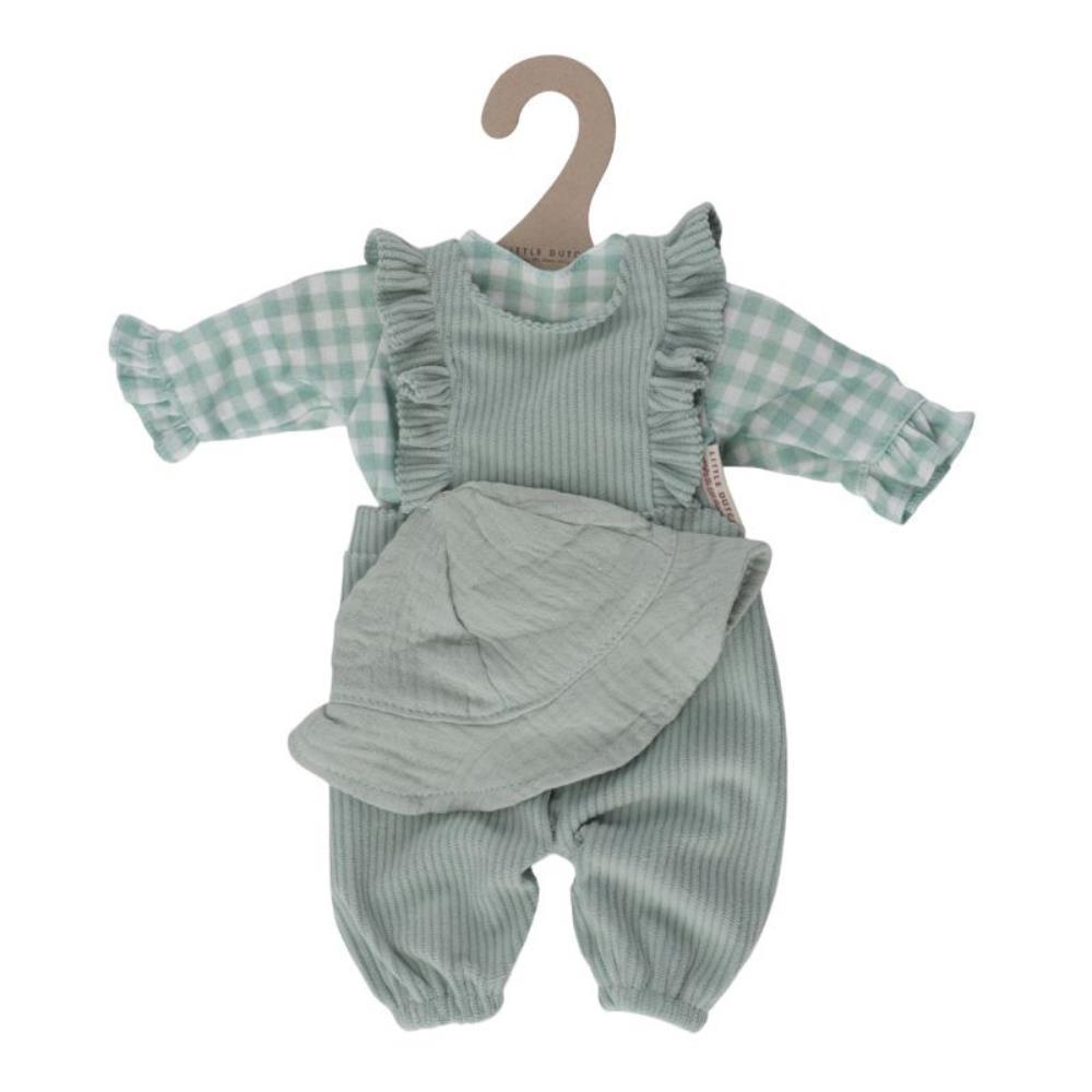 Roupa Little Dutch Green Check para Boneca de 36cm