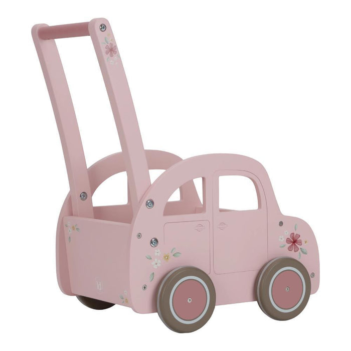 Pink Wooden Walker Car