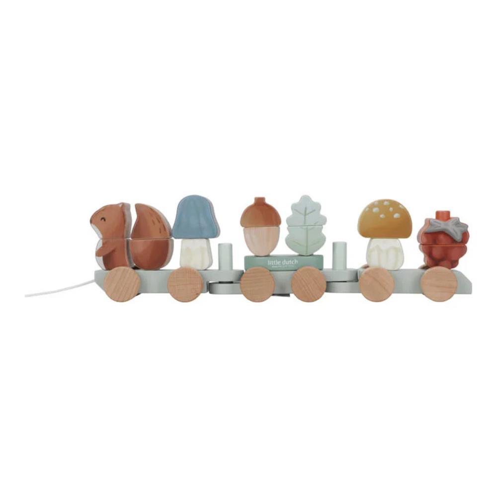 Little Dutch Forest Friends Wooden Squirrel Train