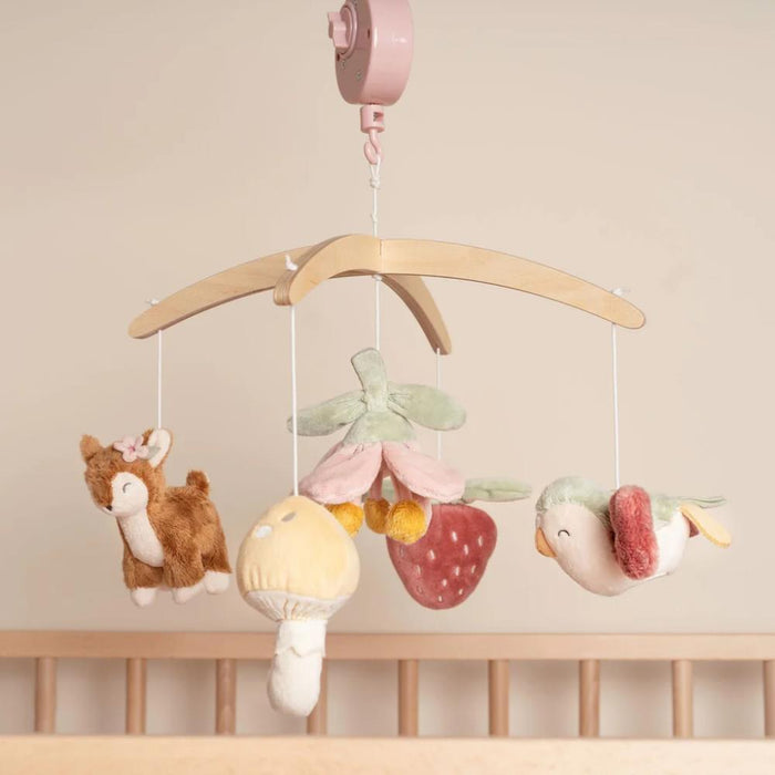 Móvil musical de madera Fairy Garden