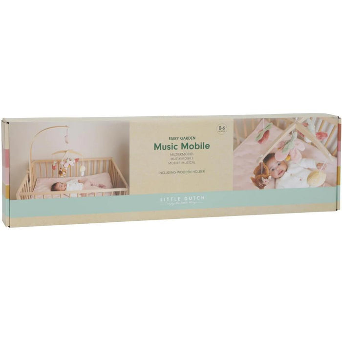 Móvil musical de madera Fairy Garden