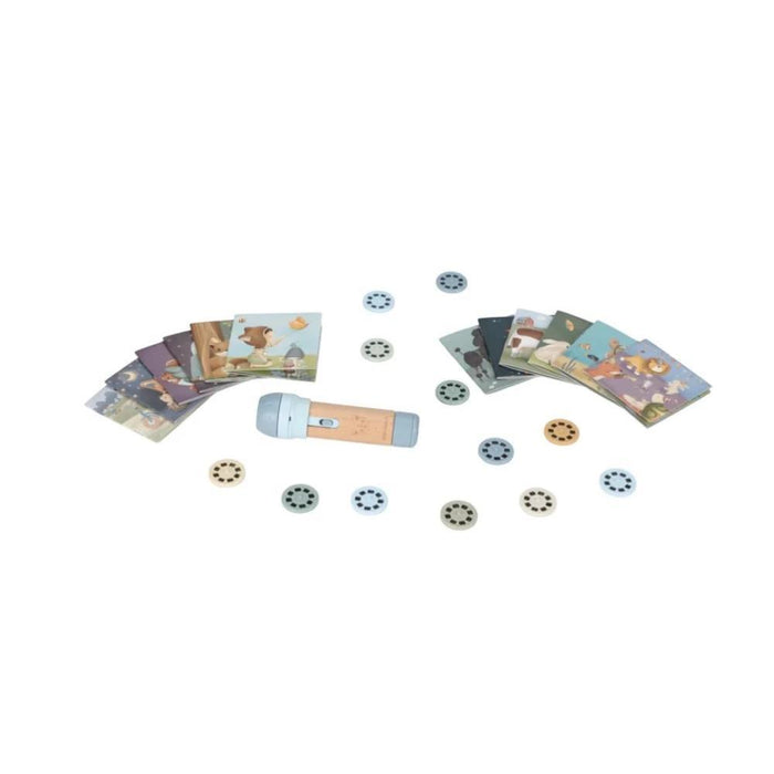 Caixa com Lanterna Projetora e Histórias Little Dutch Blue