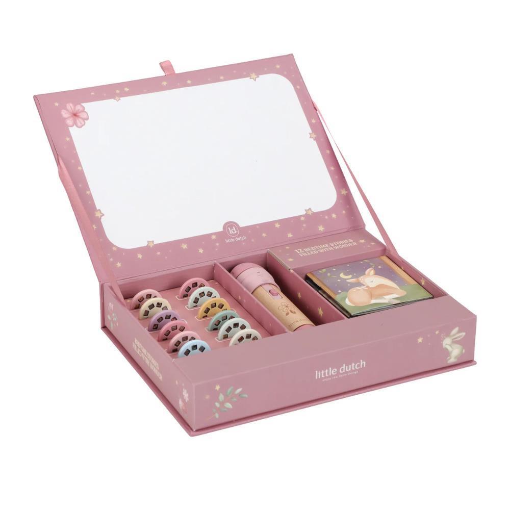 Box with Projector Flashlight and Little Dutch Pink Stories