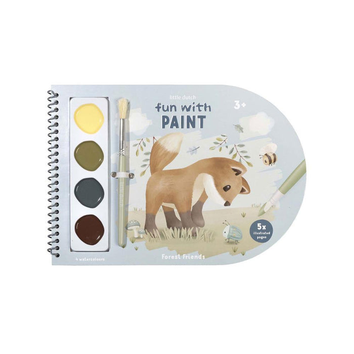 Livro para Colorir com Aguarelas Little Dutch Forest Friends