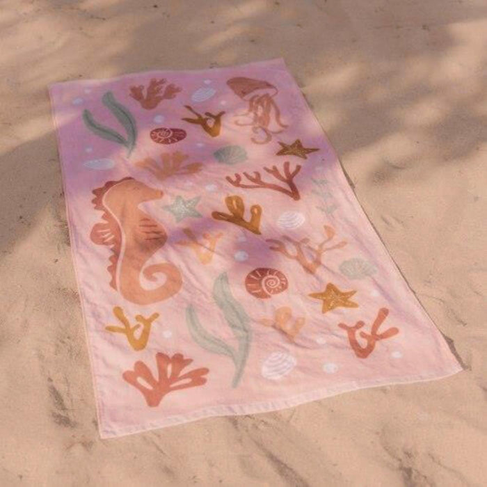 Toalha de Praia Little Dutch Ocean Treasures Pink