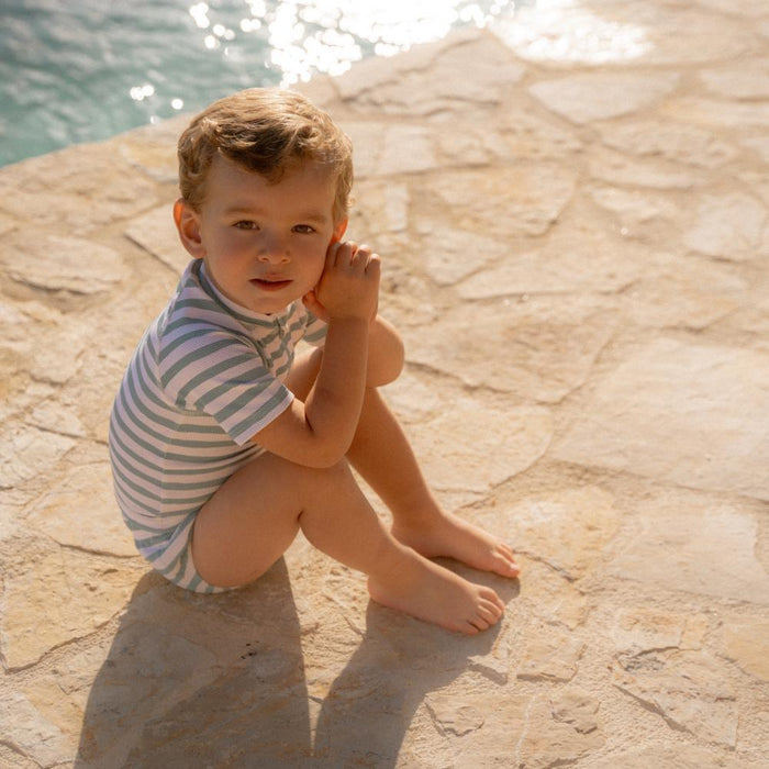 Cueca de Banho Little Dutch Stripes Surf Blue 3-6 m