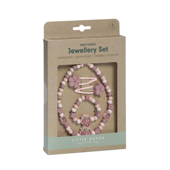 Colar, Pulseira e 2 Ganchos em Madeira Little Dutch Fairy Garden Strawberry