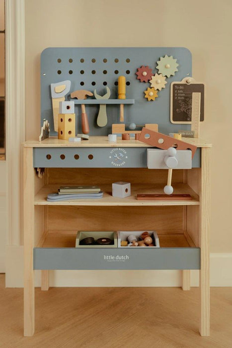 Bancada de Ferramentas em Madeira Little Dutch Azul