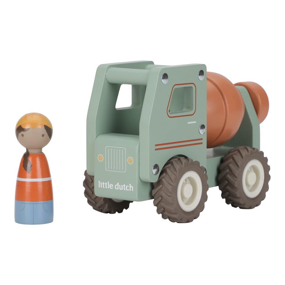 Betoneira com Figura em Madeira Little Dutch