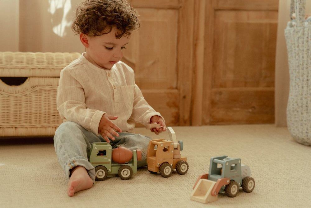 Betoneira com Figura em Madeira Little Dutch