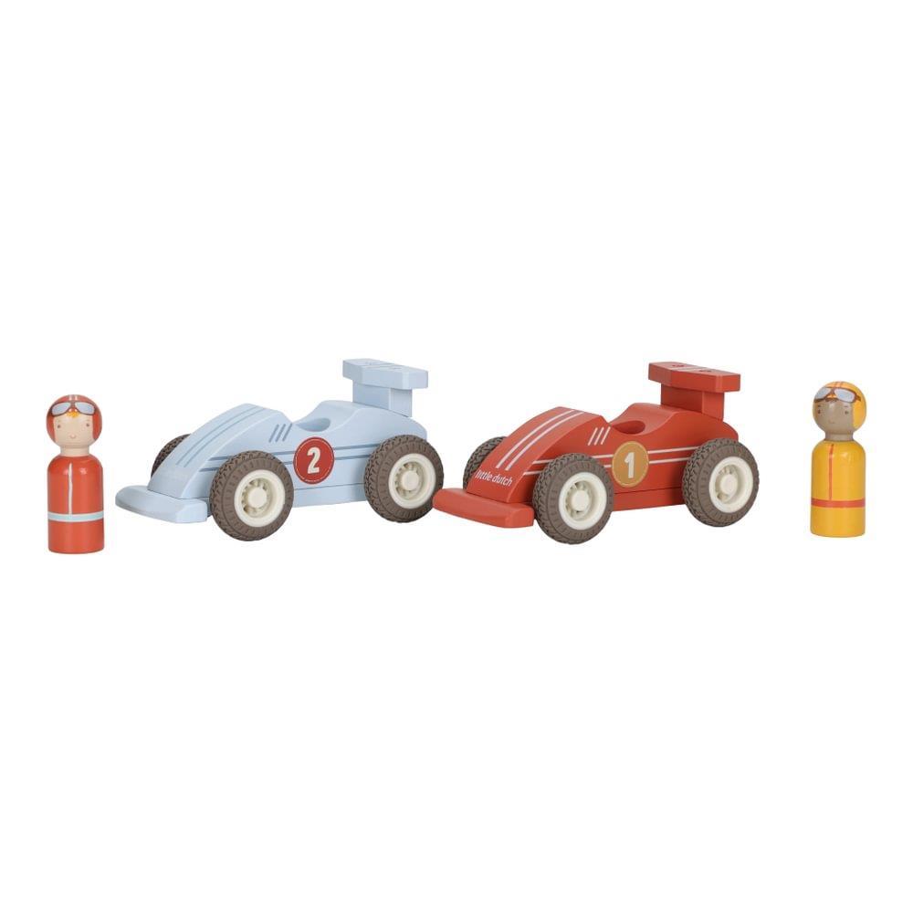 2 Little Dutch Wooden Racing Cars
