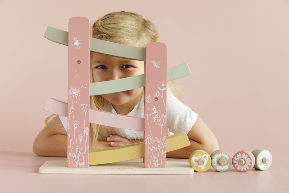 Pista de Veículos em Madeira Little Dutch Wild Flowers Pink