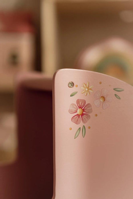 Carrinho para Bonecas em Madeira com Acessórios Little Dutch Flores Rosa
