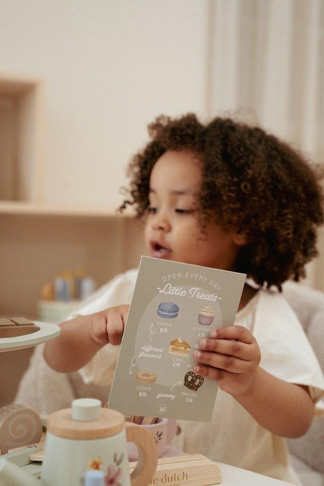 Bandeja de 2 Andares com Bolos e Acessórios em Madeira Little Dutch