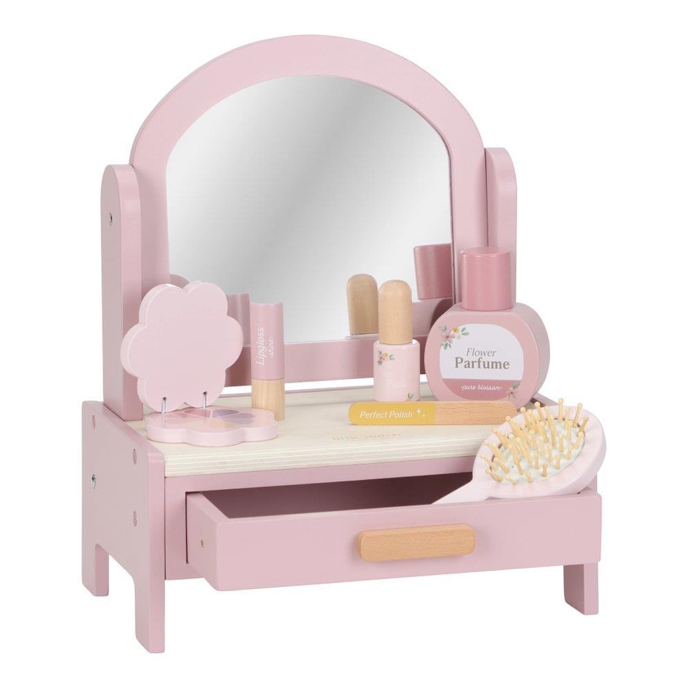 Little Dutch Small Wooden Dressing Table with Accessories - Pink