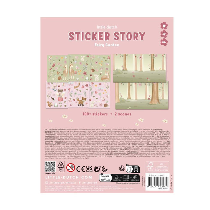 100 Autocolantes e 2 Cenários Little Dutch Fairy Garden