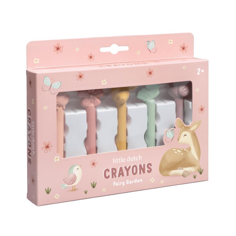 Crayones para el pequeño jardín de hadas holandés