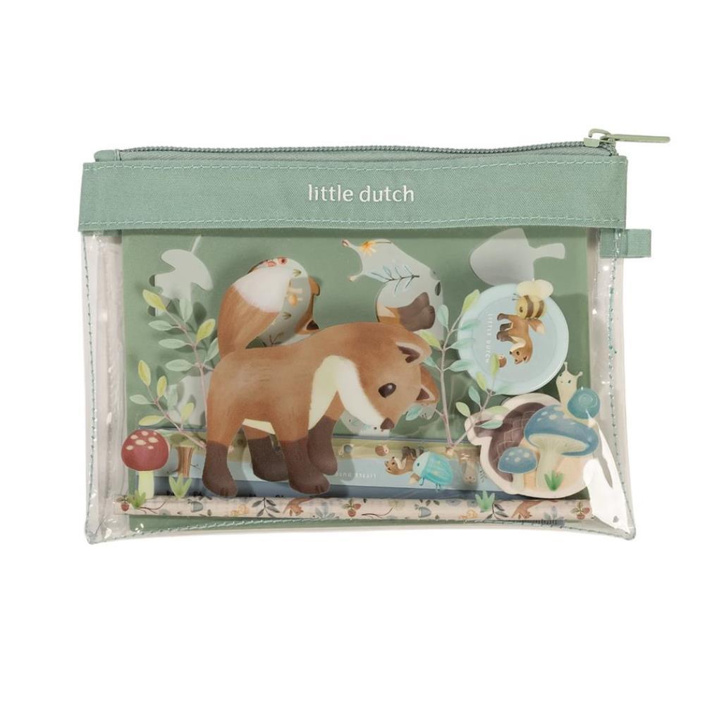 Conjunto de Papelaria com Estojo Little Dutch Forest Friends