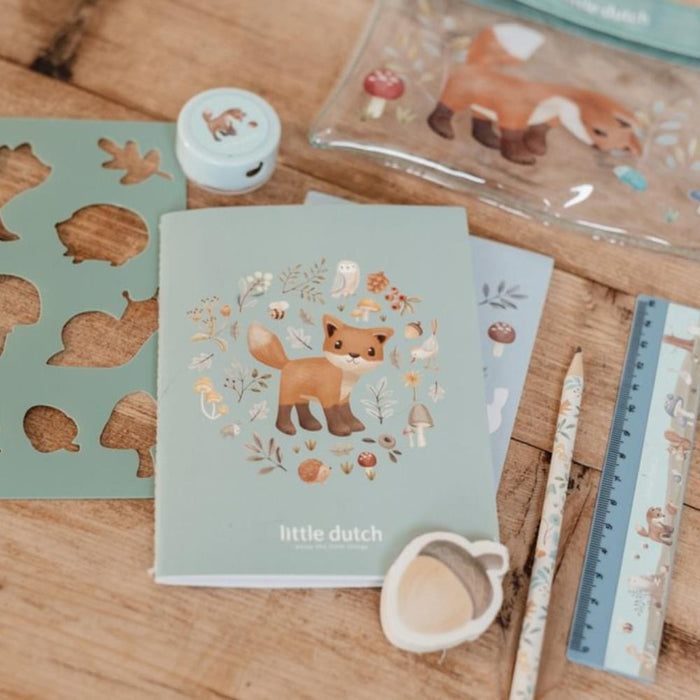 Conjunto de Papelaria com Estojo Little Dutch Forest Friends