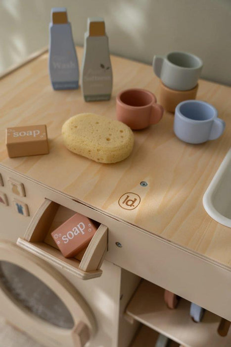 Bancada de Cozinha e Máquina Lavar Roupa em Madeira Little Dutch Essentials