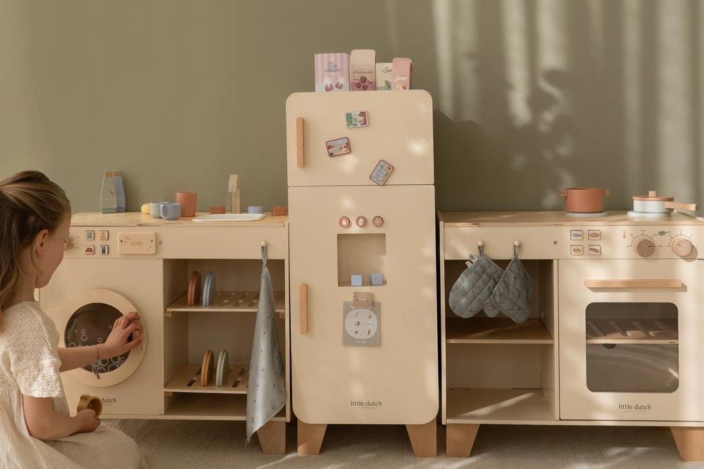 Bancada de Cozinha, Fogão e Forno em Madeira Little Dutch Essentials