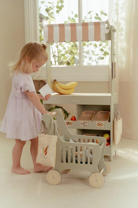 Carrinho de Compras em Madeira com Acessórios Little Dutch