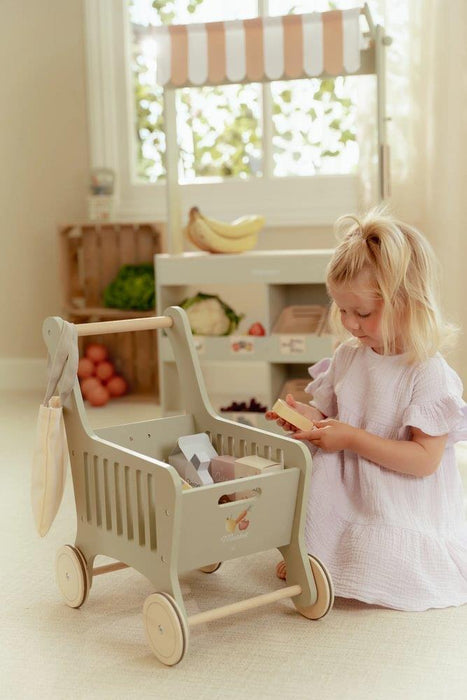Carrinho de Compras em Madeira com Acessórios Little Dutch