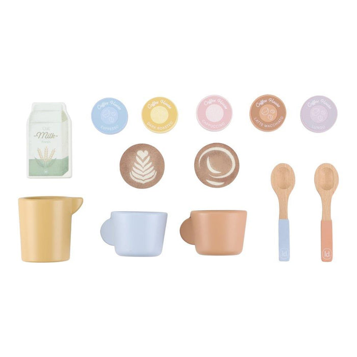 Máquina de Café com Acessórios em Madeira Little Dutch Green