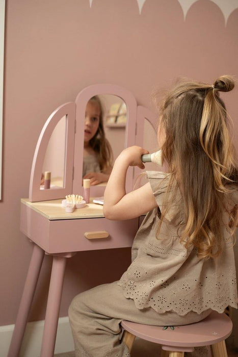 Toucador em Madeira XL com Acessórios Little Dutch Pink