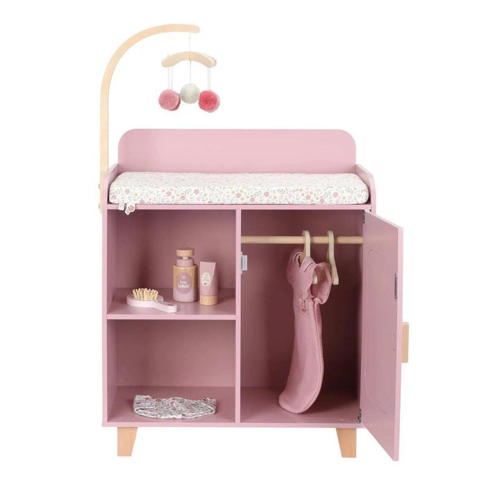Cómoda Muda-Fraldas para Boneca Little Dutch em Madeira Rosa