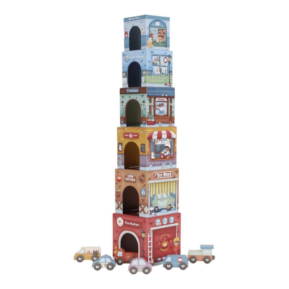 Cubos Empilháveis com 6 Carros Little Dutch