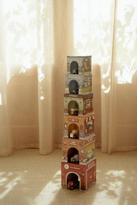 Cubos Empilháveis com 6 Carros Little Dutch